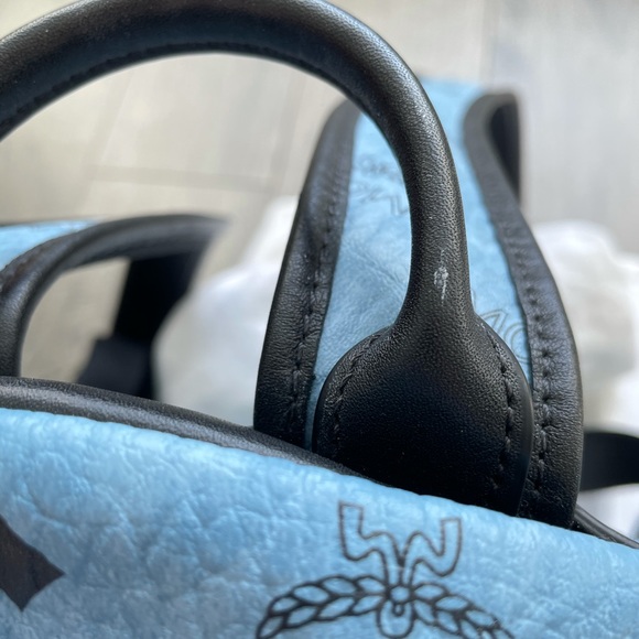 ❌SOLD Authentic MCM Visetos Studded Dual Backpack - Picture 5 of 8